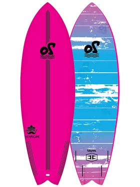 Ocean Storm Sanchez 5'6 Softtop Surfboard pink