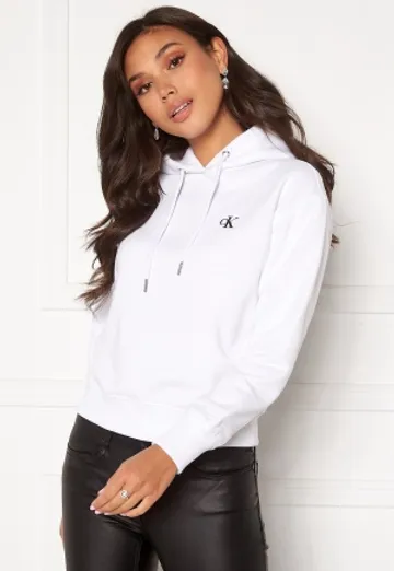 Calvin Klein Jeans CK Embroidery Hoodie YAF Bright White XS