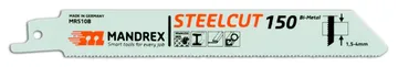 MANDREX STEELCUT Universalsågblad Tigersågar 2-pack 150 mm/ 1,5-4,0 mm för snabba snitt i stål och rostfritt stål