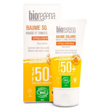 Bioregena Sun Care Sunscreen Balm SPF50Face40 ml: Naturligt skydd för k&#228;nslig och ljus hud