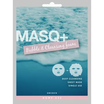 MASQBubble & Cleansing Foam Sheet Mask 25 ml: Skummande Reng&ouml;ring och &Aring;terfuktning