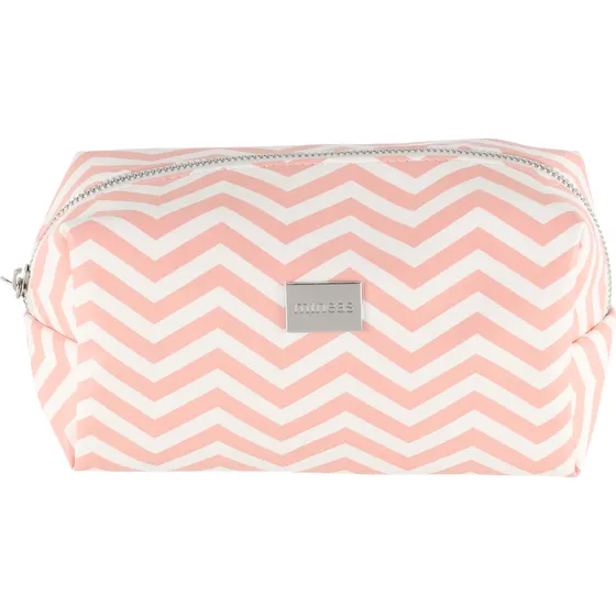 Mineas Cosmetic Bag Zigzag  Pink/ White