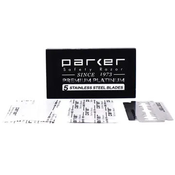 Parker Shaving DE-rakblad 5-pack | En Klassisk Rakningsupplevelse