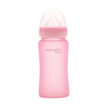 Everyday Baby glasnappflaska 240 ml rosa | En stilren och hållbar flaska