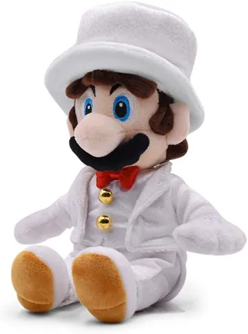 Super Mario Odyseey med bröllopsklädd Mario