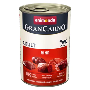 Animonda GranCarno Original Adult 12 x 400 g - Rent nötkött - näring som din hund kommer att älska