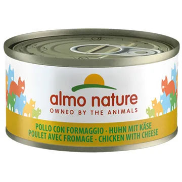Almo Nature 6 x 70 g - Kyckling & ost: Balanserad Kost för kr�sna katt�lskare