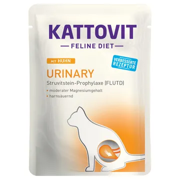Kattovit Feline Urinary Pouch 24 x 85 g - Kyckling: Ett dietfoder mot struvitsten hos katter