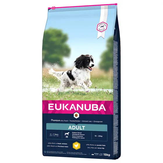 Eukanuba Adult Medium Breed Chicken - Ekonomipack: 2 x 15 kg