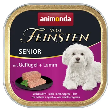 48 x 150 g Animonda vom Feinsten Grain Free Senior Fj&auml;derfä & Lamm: Foderfest för din hund
