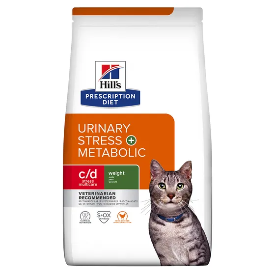 Ekonomipack: Hill's Prescription Diet Feline Feline c/d Urinary Stress + Metabolic (2 x 8 kg)