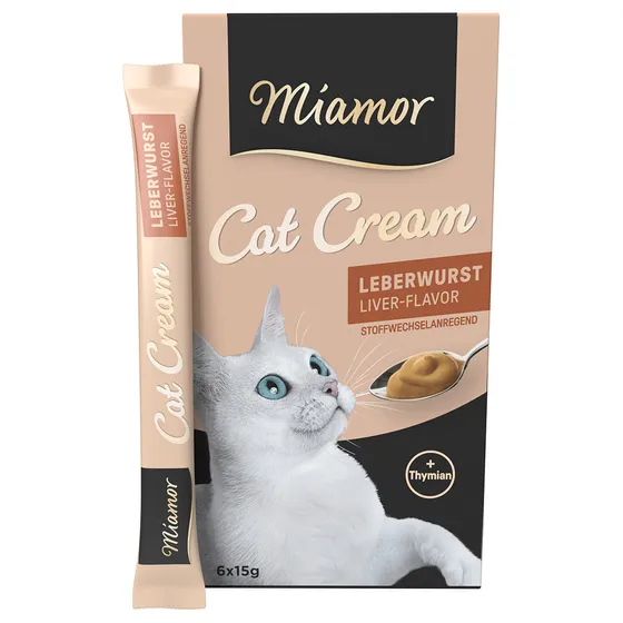 Miamor Cat Snack Liver Paté Cream - Ekonomipack:  24 x 15 g