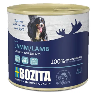 Bozita Patu00e9 6 x 625 g Lamm: Sveriges naturliga föda till din hund