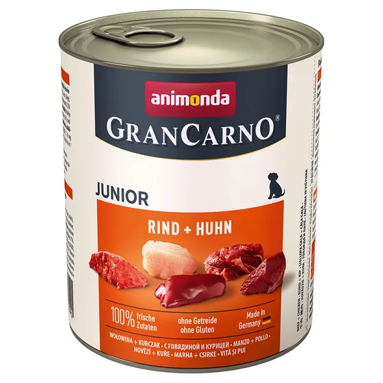Ekonomipack: Animonda GranCarno Original Junior 12 x 800 g - Nötkött & kyckling