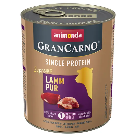 Animonda GranCarno Adult Single Protein Supreme 24 x 800 g - Lamm Pur