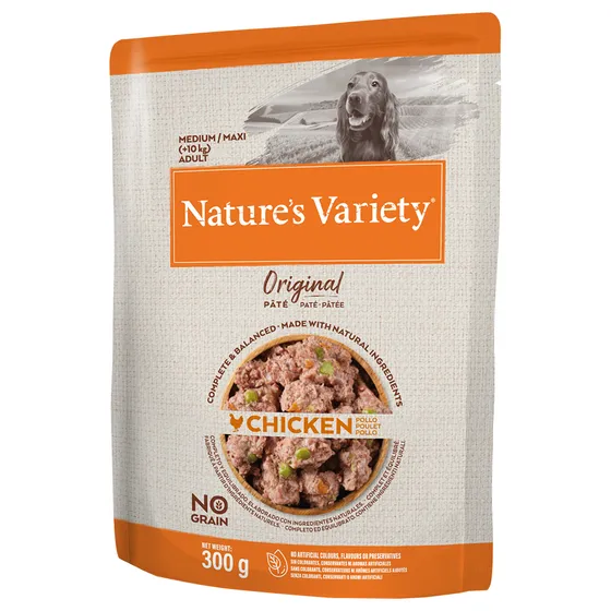 Nature's Variety Original Paté No Grain Medium/Maxi Adult 8 x 300 g - Kyckling