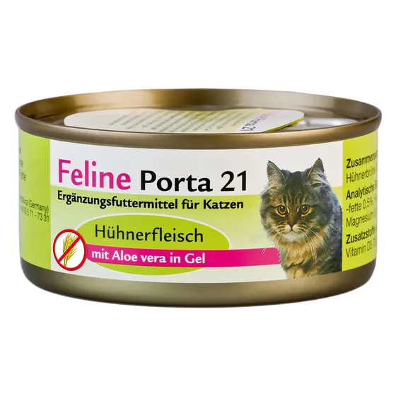 Ekonomipack: Feline Porta 21 24 x 156 g - Kyckling med aloe - spannmålsfritt
