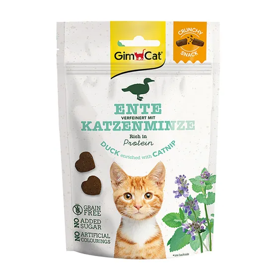 GimCat Crunchy Snacks 50 g - Ekonomipack: 3 x 50 g Anka med kattmynta