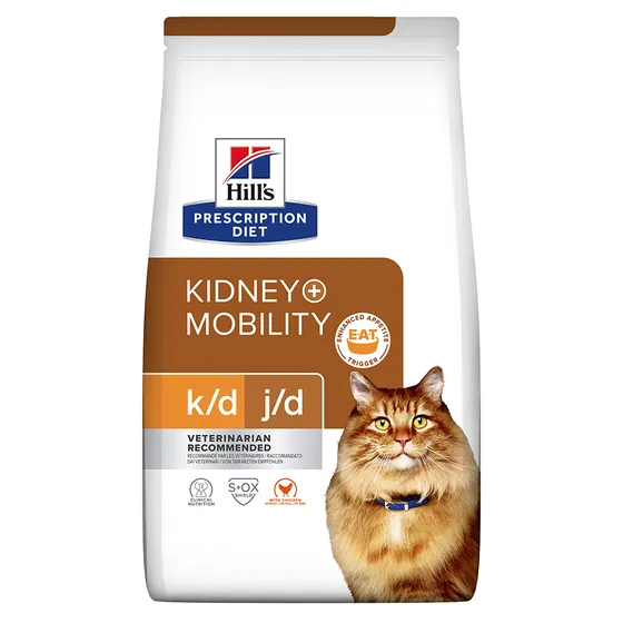 Hill's Prescription Diet k/d + Mobility Chicken kattfoder - Ekonomipack: 2 x 3 kg