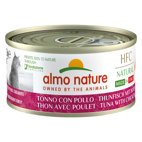 Almo Nature HFC Natural Made in Italy 6 x 70 g - Tonfisk & kyckling