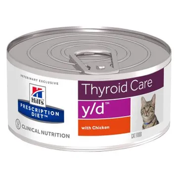 Blandpack: Hill's Prescription Diet Feline torr- och våtfoder - Feline y/d (1,5 kg + 6 x 156 g)