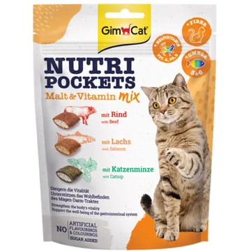 GimCat Nutri Pockets 150 g - Stöd din katt med malt- och vitaminblandning