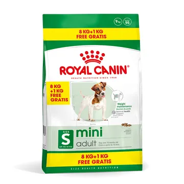 Royal Canin Mini Adult fjäderfä, nötkött & fläsk - 8 kg + 1 kg på köpet!