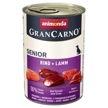 Animonda GranCarno Original Senior: Premium Nötkötts- & Lammfoder för Äldre Hundar