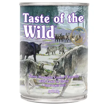 Taste of the Wild - Sierra Mountain Canine - 6 x 390 g: Djurmat för Frisk Hud, Glänsande Päls & Vitalitet