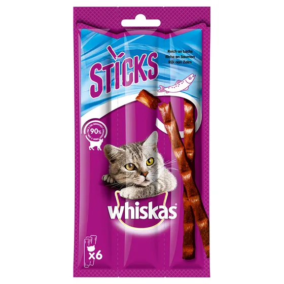Whiskas Sticks 14 x 36 g - Rika på lax