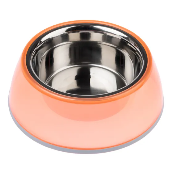 TIAKI Anti-Slip hundskål, transparent orange - 850 ml, Ø 21 cm