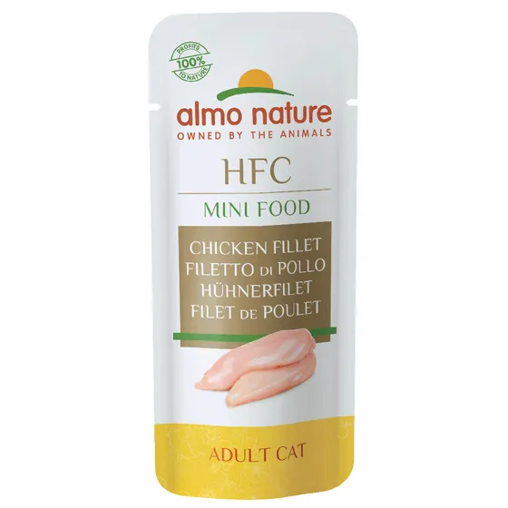 Almo Nature Green Label Mini Food - Ekonomipack: Kycklingfilé, 25 x 3 g