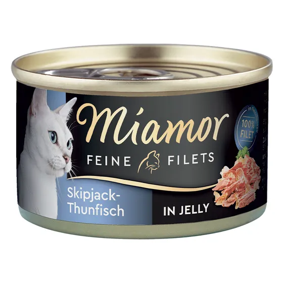 Ekonomipack: Miamor Fine Filets 24 x 100 g - Skipjack tonfisk i gelé