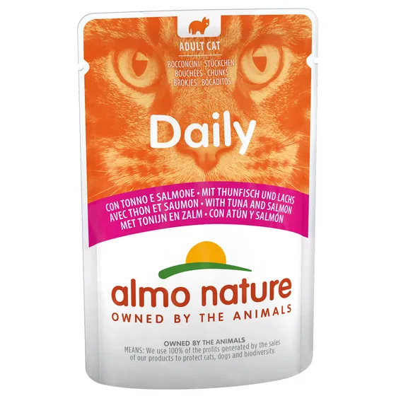Almo Nature Daily Menu Pouch 6 x 70 g - Tonfisk och lax