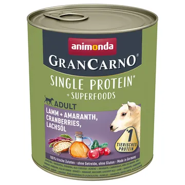 Animonda GranCarno Adult Superfoods: Lamm & Amarant - 24 x 800 g