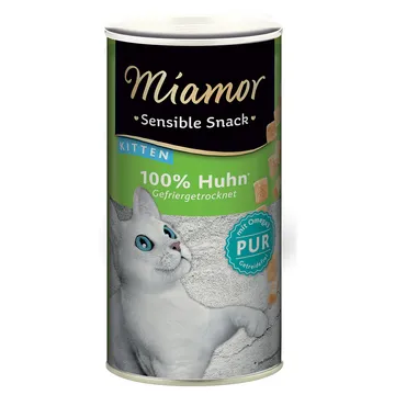 Miamor Sensible Kitten Snack 30 g - Kyckling pur: Ett delikat tilltugg för kattungar