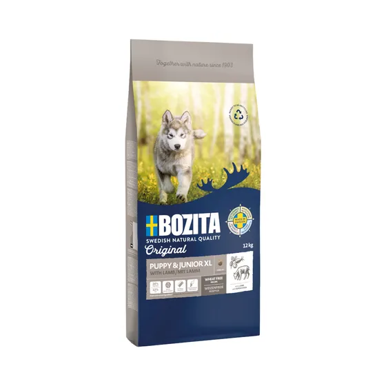 Bozita Original Puppy & Junior XL Lamm - vetefritt - Ekonomipack: 2 x 12 kg