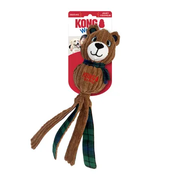 KONG Holiday Wubbau2122 björn: Perfekt julkompis för lekstunder