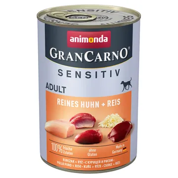 Ekonomipack: Animonda GranCarno Adult Sensitive 24 x 400 g - Ren kyckling & ris