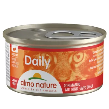 Ekonomipack: Almo Nature Daily Menu 24 x 85 g - Bitar med nötkött - Läckert kattfoder