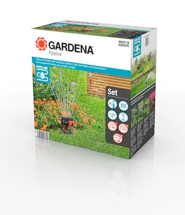 Gardena Start Set Pipeline med vattenspridare | Vattna enklare med Gardena