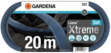 Textilslang Liano Xtreme 20 m Set: Din trädgårds oas för vattensparande bevattning