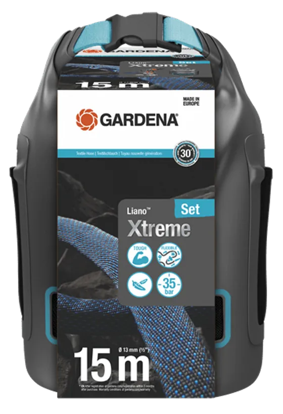 Gardena Textilslang Liano Xtreme 15 m 1/2" Set