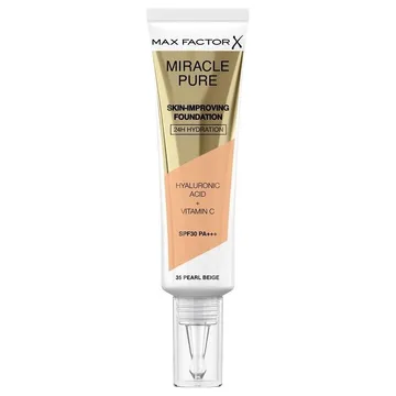Max Factor Miracle Pure Skin-Improving Foundation 35 Pearl Beige 30ml: Få en naturlig lyster