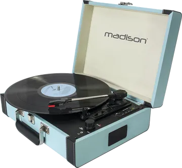 Madison Vintage Skivspelare m. Bluetooth | Retrocharm möter modern teknik