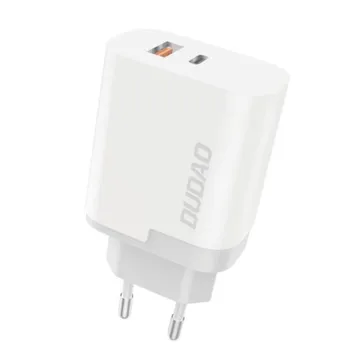 Dudao A6XSEU PD QC3.0 Adapter - 22.5W | Snabb laddning med USB-A och USB-C | Vit