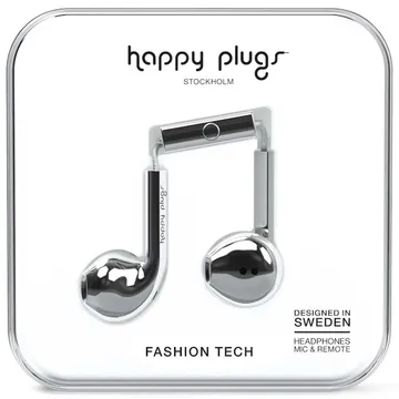 Happy Plugs Earbud Plus Hörlurar - Silver: En Själfull Musikupplevelse