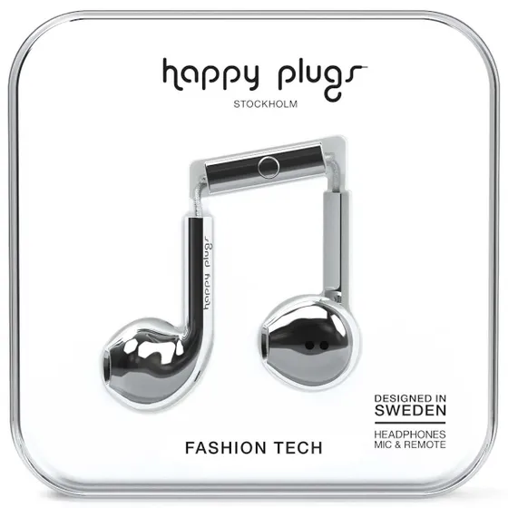Happy Plugs Earbud Plus Hörlurar - Silver
