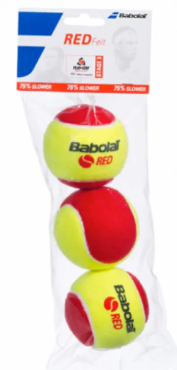 BABOLAT Stage 3 Red Felt 3-pack: Idealiska tennisbollar för unga spelare