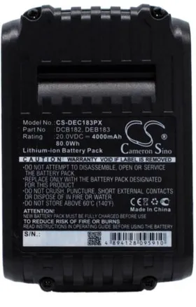 Batteri BAT207T23 för Dewalt, 20.0V, 4000 mAh